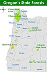 Oregon State Forests Map