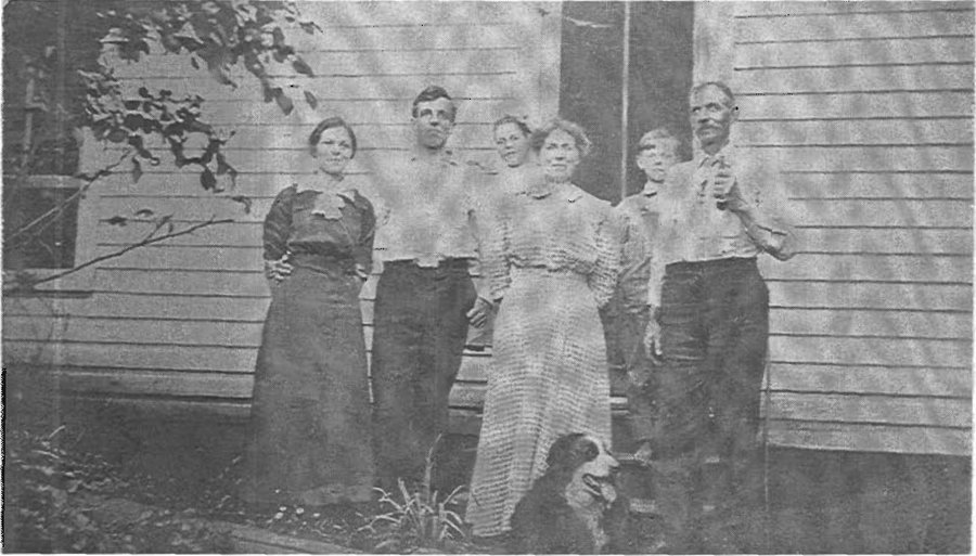 Wanda Marcks (later Wanda Marcks Cook), pictured as a teenager, with brothers Raymond and Wallace Marcks, sister Florence Marcks, mother Helen Marcks, and father Louis Marcks, as printed in Monograph #12