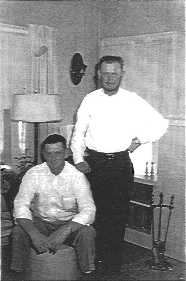 Charles Hindes (seated) and Norman Hindes (standing), as printed in Monograph #14